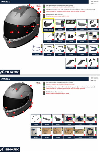  Shark Skwal İ3 /D-Skwal3 / Rıdıll 2 Kask Camı Metal Vz40030