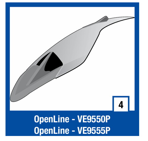 Shark Openline Tepe Havalandırma siyah VE9550
