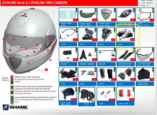  Shark Evoline 3 Cam Fitili JO9113P