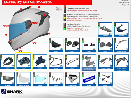  Shark Spartan Gt /Gt Carbon İç  Pedi  In5055