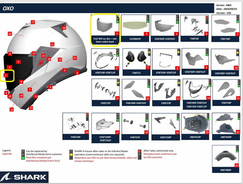  Shark Oxo Çene Arka Plastiği JO8711