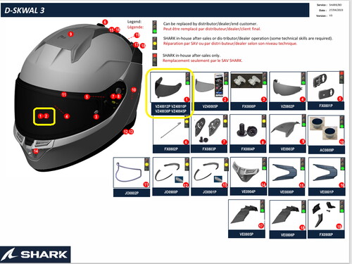  Shark Spartan /Skwal  Kask Camı Şeffaf Vz16014