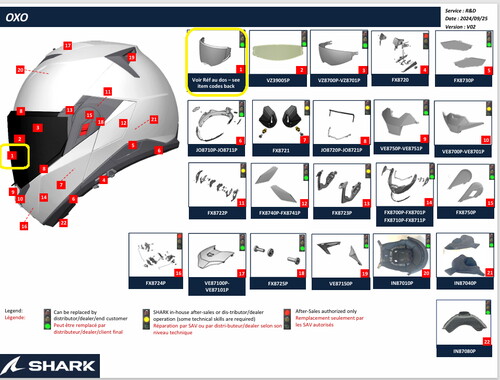  Shark Oxo Kask Camı VZ39015/VZ39016