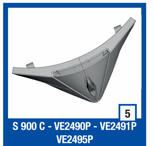 Shark S900/S900C Ağız Havalandırma siyah/ VE2491P