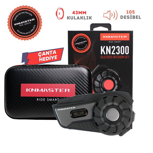 KNMASTER KN2300-BLUETOOTH İNTERKOM KULAKLIK SET Gri