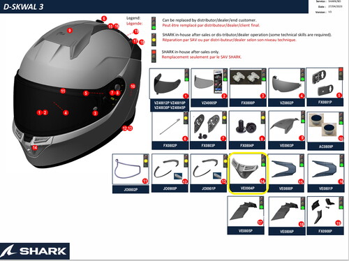 Shark D-Skwal 3 Çene Havalandırma siyah VE0904