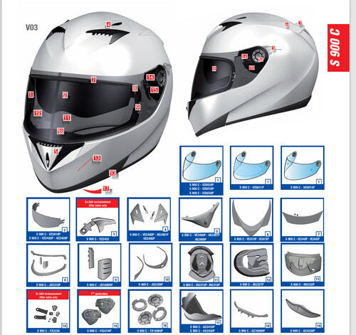  Shark S900C Çene Havalandırma Mat VE2495P