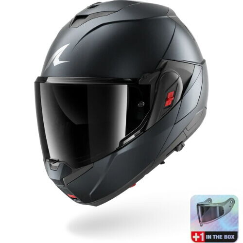 Shark Oxo Dark Shadow Mat Çene Açılır Kask