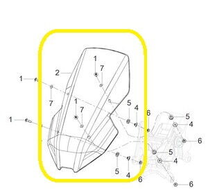Barossa ADV125 Ön Siperlik Tur Camı/yerli üretim