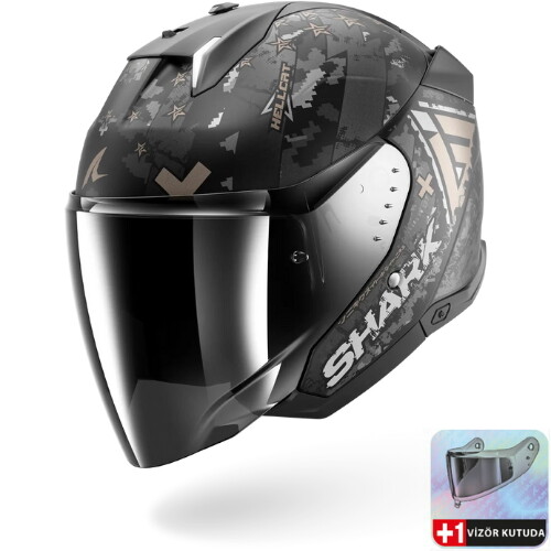 Shark Skwal i3 Jet Hellcat Mat Açık Kask KUA