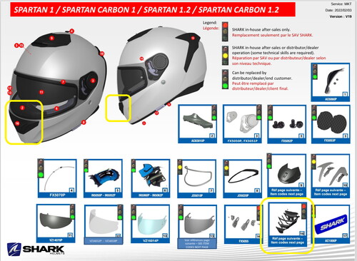  Shark Spartan Çene Havalandırma Ve5040 /Ve5042