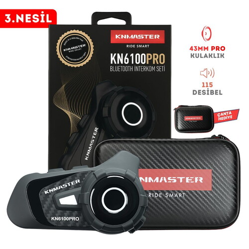 KNMASTER KN6100 PRO MOTOSİKLET KASK  İNTERKOM SET