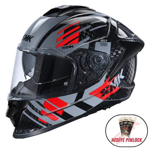 Smk Titan Carbon-S01 T-race Kapalı Kask GL263