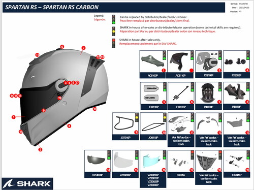  Shark Spartan RS Car.Arka Spoiler VE8146/VE8166