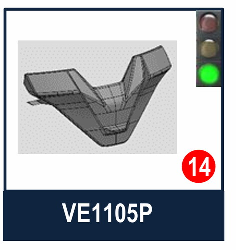 Shark Rıdıll 2 Çene Havalandırma Dış Kapak siyah/VE1105