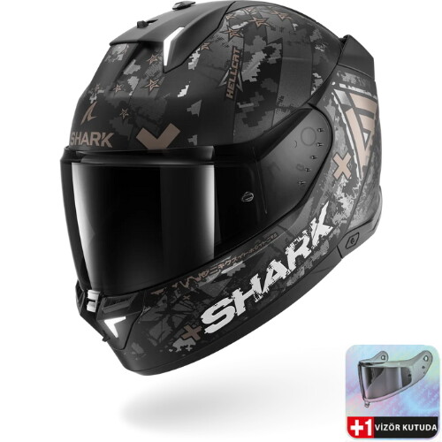 Shark Skwal İ3 Hellcat Mat Kapalı Kask  KUA