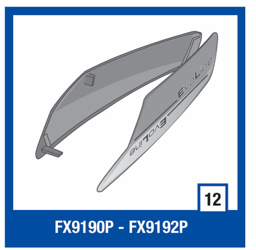 Shark Evoline 3 Çene Kenar Kapak beyaz /FX9190P