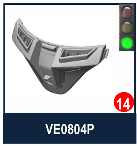 Shark Skwal İ3 Çene Havalandırma VE0804-PB03TU-gri