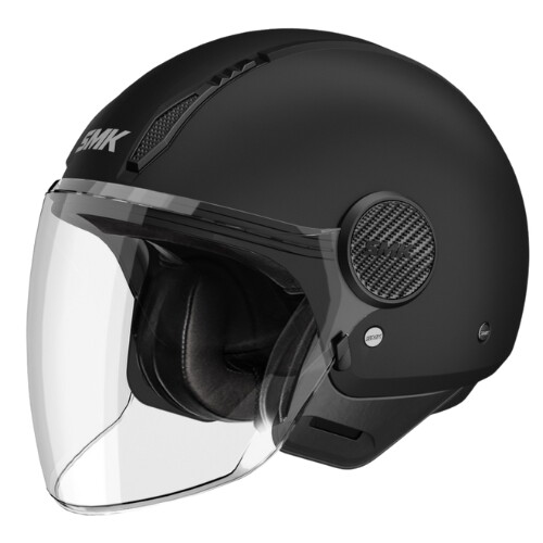 SMK Laminar Blank Mat/Siyah  Açık Kask MA200